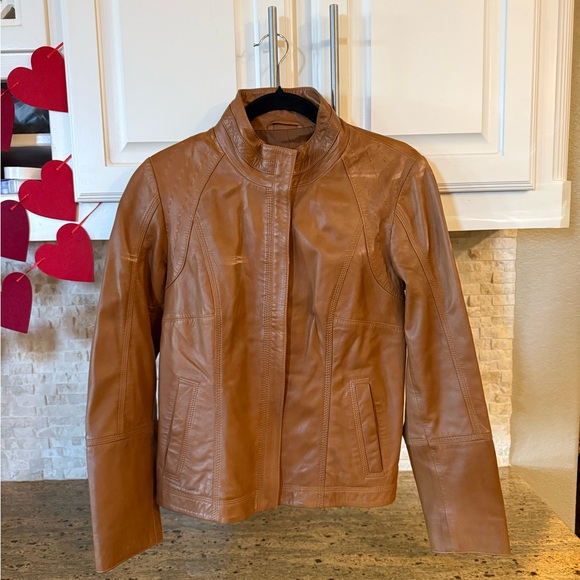 Quince Leather Stand Collar Jacket for Women - Picture 4 of 8